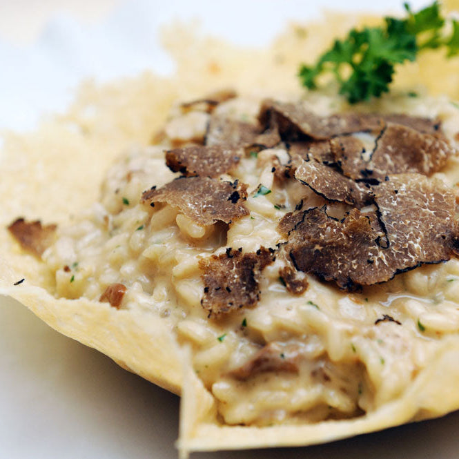 risotto porcini e olio al tartufo bianco