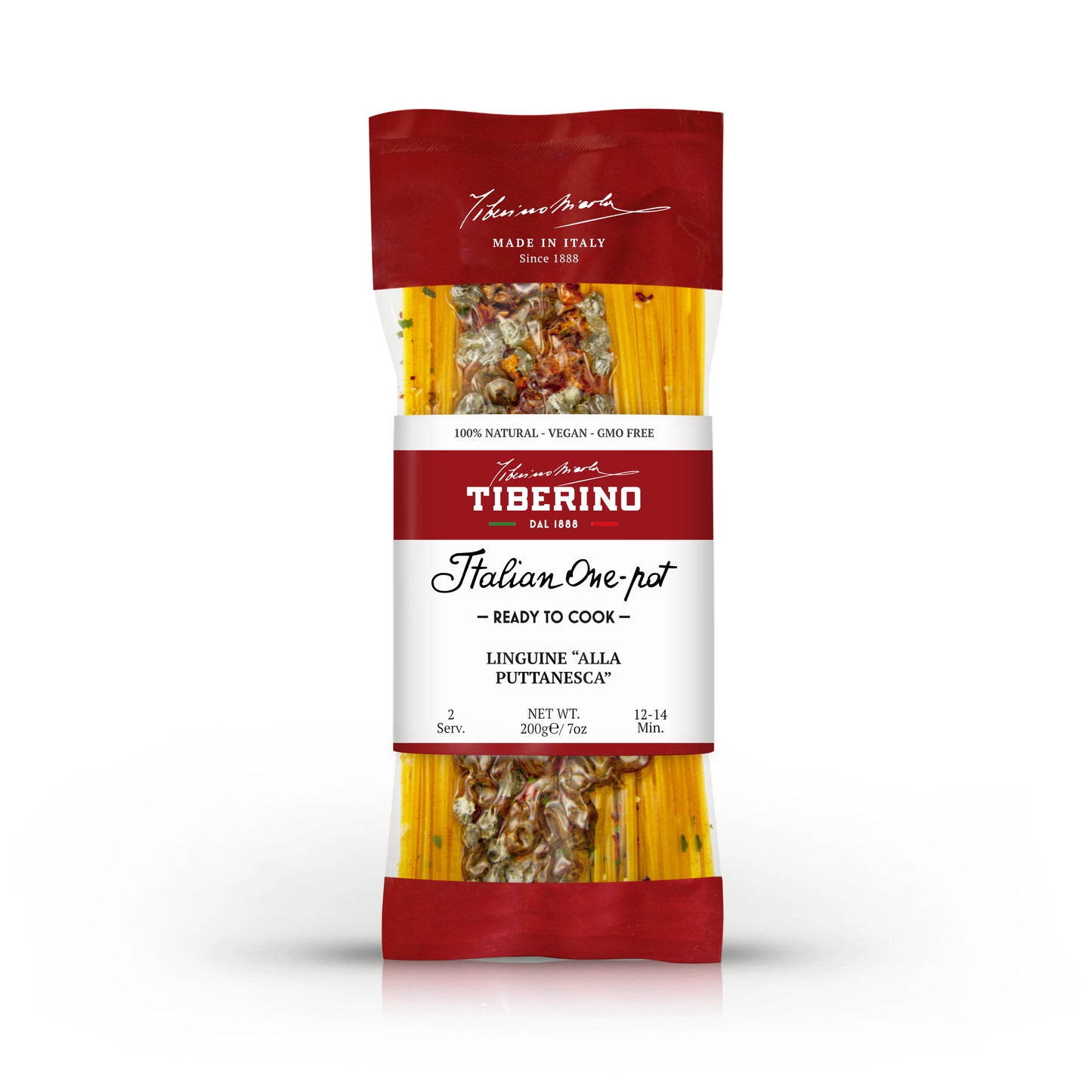 Linguine alla Puttanesca trafilate al bronzo con pomodoro, capperi e olive | TIBERINO 1888