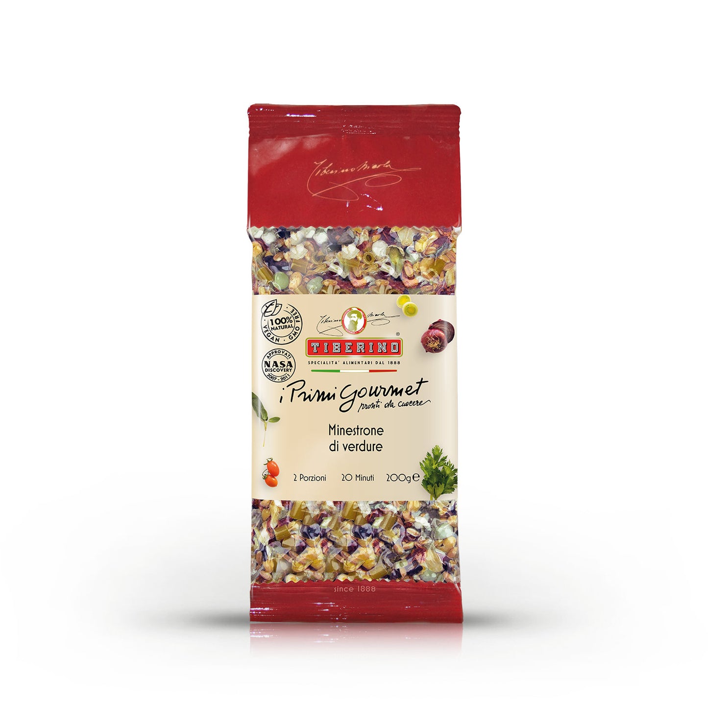 Minestrone di verdure classico con verdure, legumi e tubettini | TIBERINO 1888