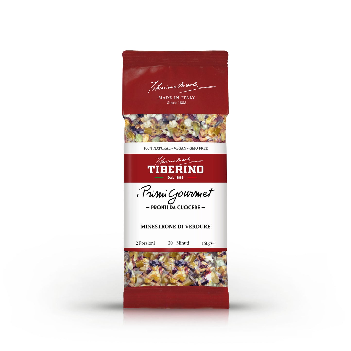 Classic Minestrone Soup with Vegetables, Legumes & Tubettini Pasta