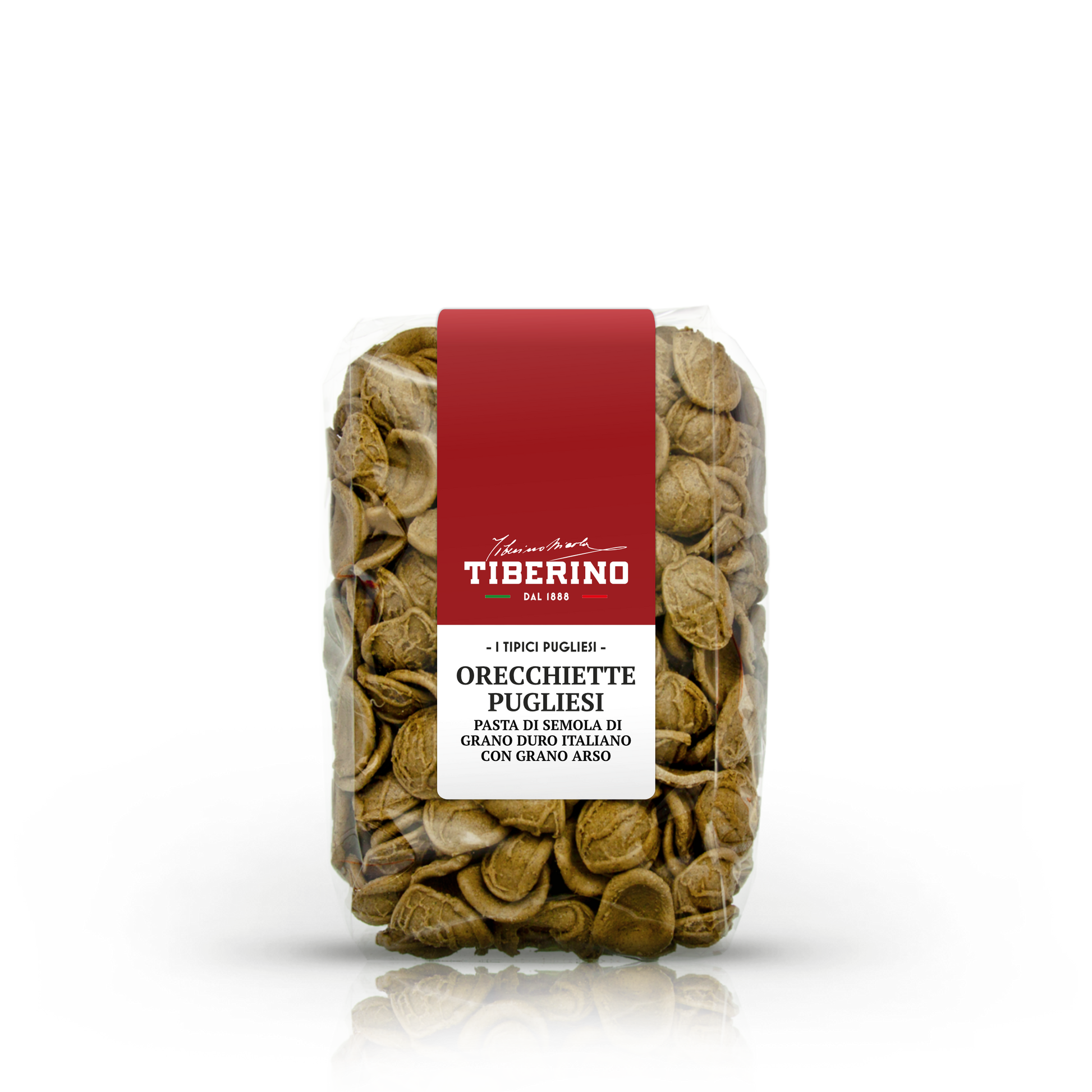 Orecchiette Pugliesi al grano arso di pasta di semola di grano duro Italiano con grano arso | TIBERINO 1888