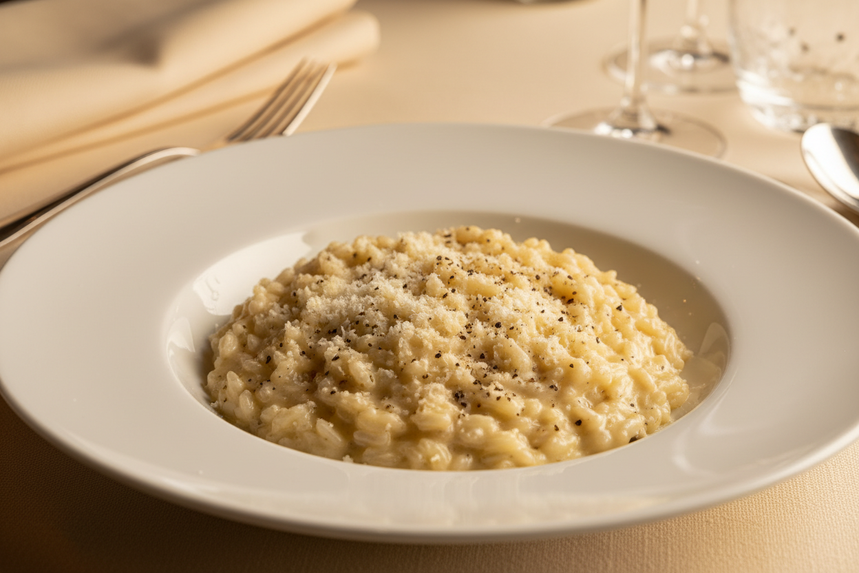 Cacio e Pepe Risotto (Vegan Gourmand)