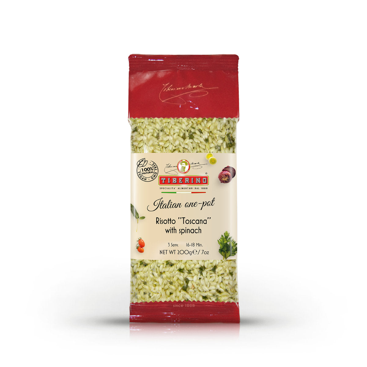 Toscana risotto with spinach & sun-dried tomato