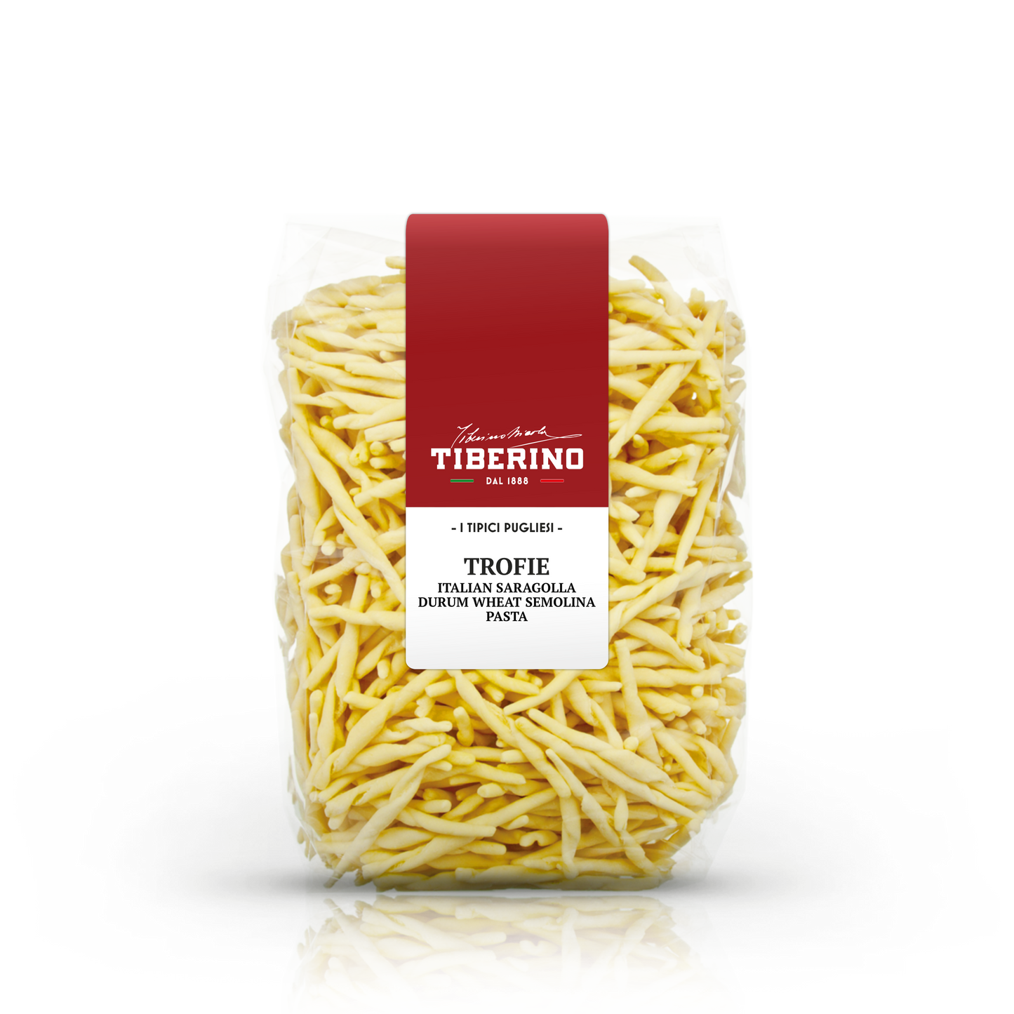 Trofie, pasta di semola di grano duro Italiano Saragolla | TIBERINO 1888