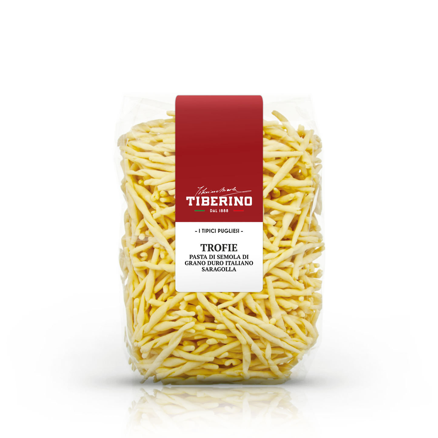 Trofie, pasta di semola di grano duro Italiano Saragolla | TIBERINO 1888