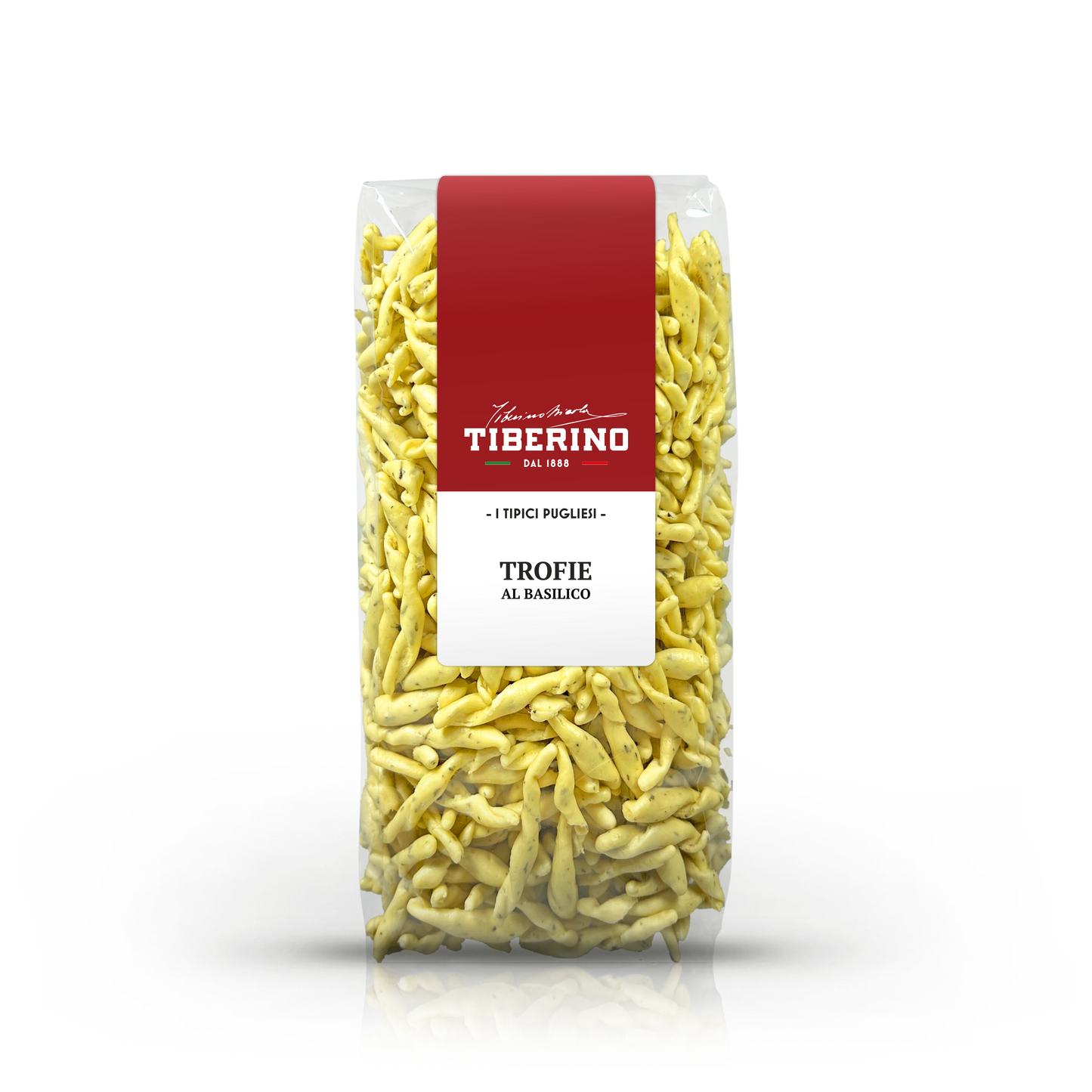 Trofie con basilico con pasta di semola di grano duro 100% Italiano | TIBERINO 1888