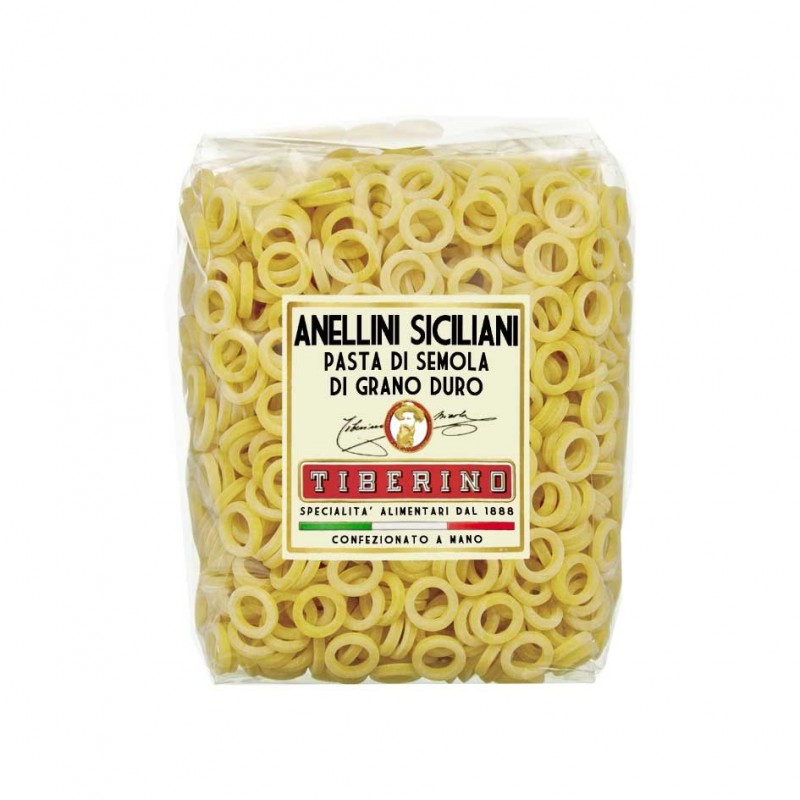 Sicilian anellini, durum wheat semolina pasta