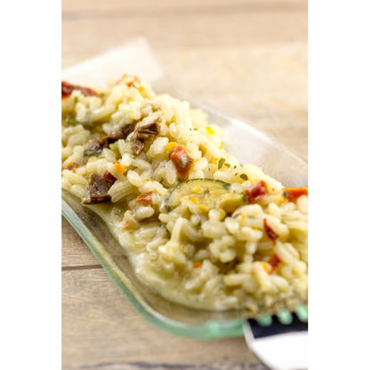 Ortolana risotto with vegetables and red lentils