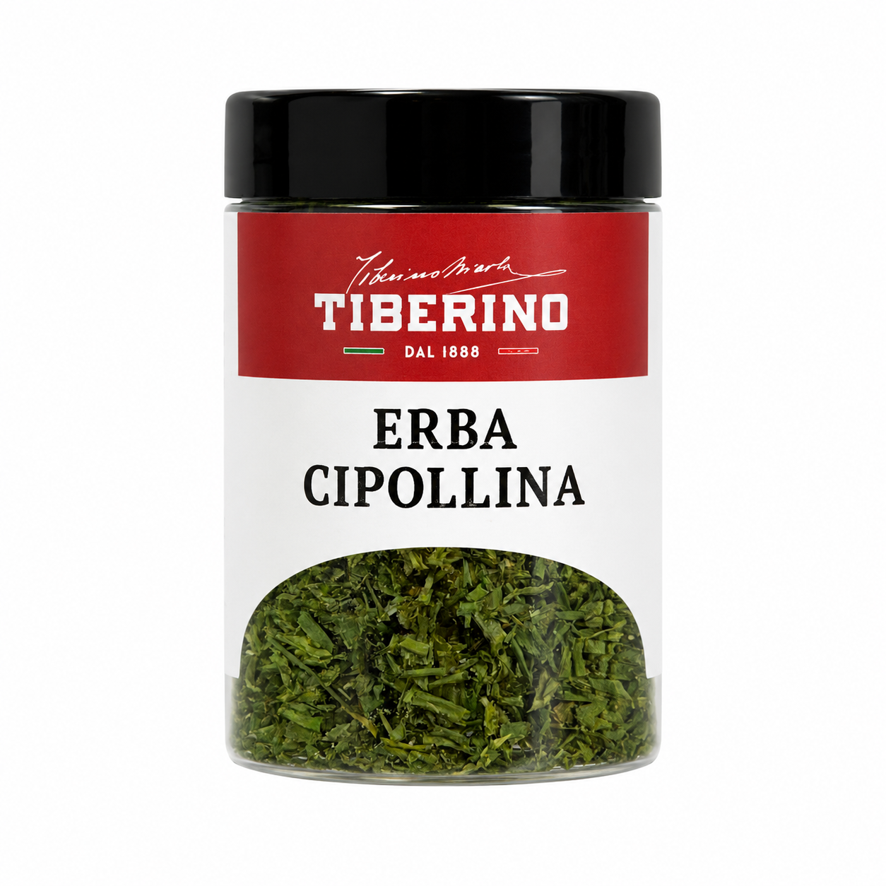 Barattolo trasparente Tiberino 1888 di erba cipollina essiccata