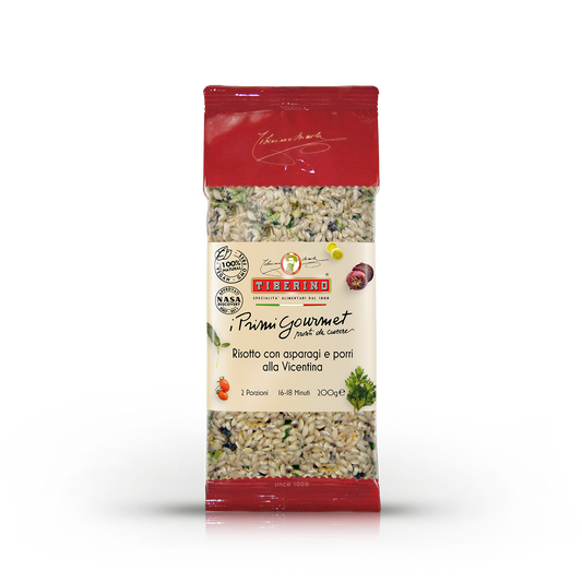 Risotto alla Vicentina con asparagi e porri