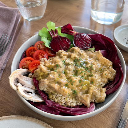 Ragoût aux cèpes et purée de pommes de terre (Végane Gourmand)