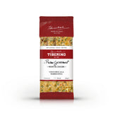 Confezione rossa opaca di Couscous alla Marocchina Tiberino 1888, 200g, con finestra trasparente che mostra il couscous secco.
