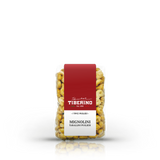 Confezione trasparente di Mignolini Tarallini Pugliesi Tiberino 1888, etichetta rossa e beige, 200g.
