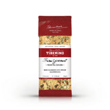 Confezione rossa Tiberino 1888 "I Primi Gourmet" Riso Basmati con Spezie all'Indiana, 200g, ingredienti visibili.