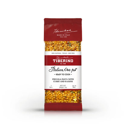 Pasta Fregola Sarda con verdure, curry e uvetta | TIBERINO 1888