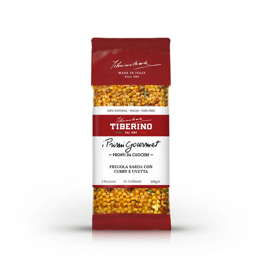 Pasta Fregola Sarda con verdure, curry e uvetta | TIBERINO 1888