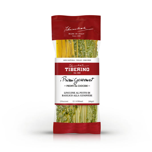Linguine trafilate al bronzo con pesto di basilico alla Genovese (Vegan) | TIBERINO 1888