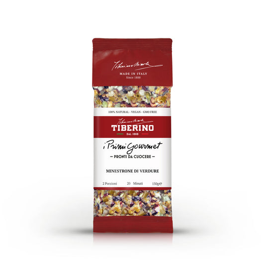 Classic Minestrone Soup with Vegetables, Legumes & Tubettini Pasta