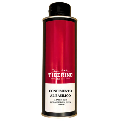Condimento al Basilico con olio extravergine d’oliva estratto con prima spremitura a freddo 250ml