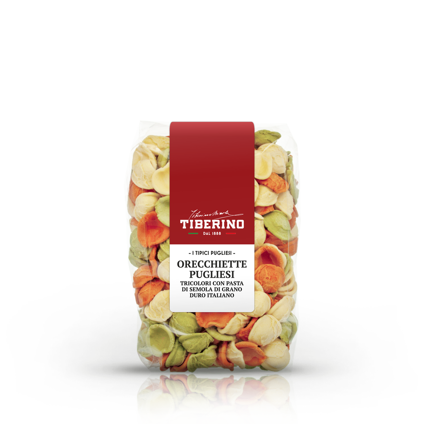 Orecchiette Pugliesi tricolori con pasta di semola di grano duro Italiano | TIBERINO 1888