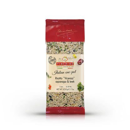 Risotto alla Vicentina con asparagi e porri