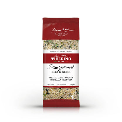 Risotto à la "Vicentina" aux asperges et aux poireaux