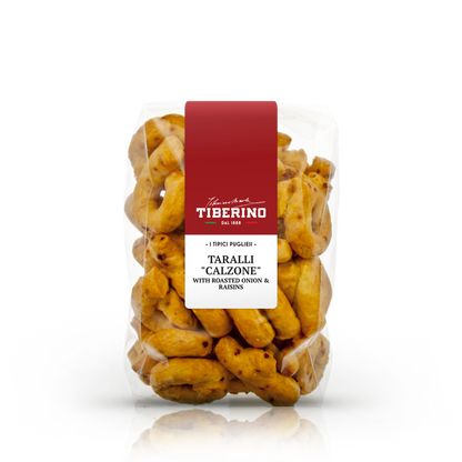 Taralli Pugliesi al Calzone con cipolla e uvetta - 250 g (8,8 oz)