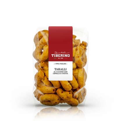 Taralli Pugliesi al Calzone con cipolla e uvetta - 250 g (8,8 oz)