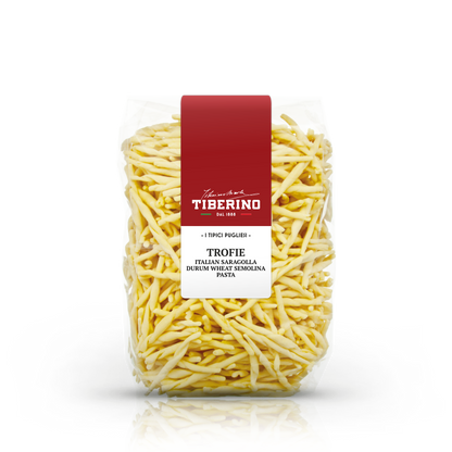 Trofie, pasta di semola di grano duro Italiano Saragolla | TIBERINO 1888