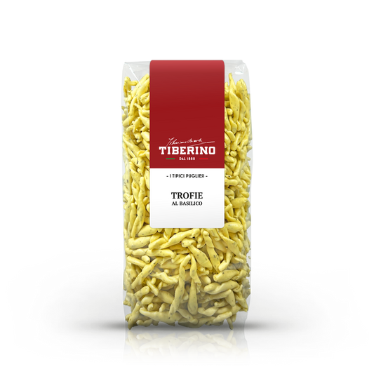 Trofie con basilico con pasta di semola di grano duro 100% Italiano | TIBERINO 1888