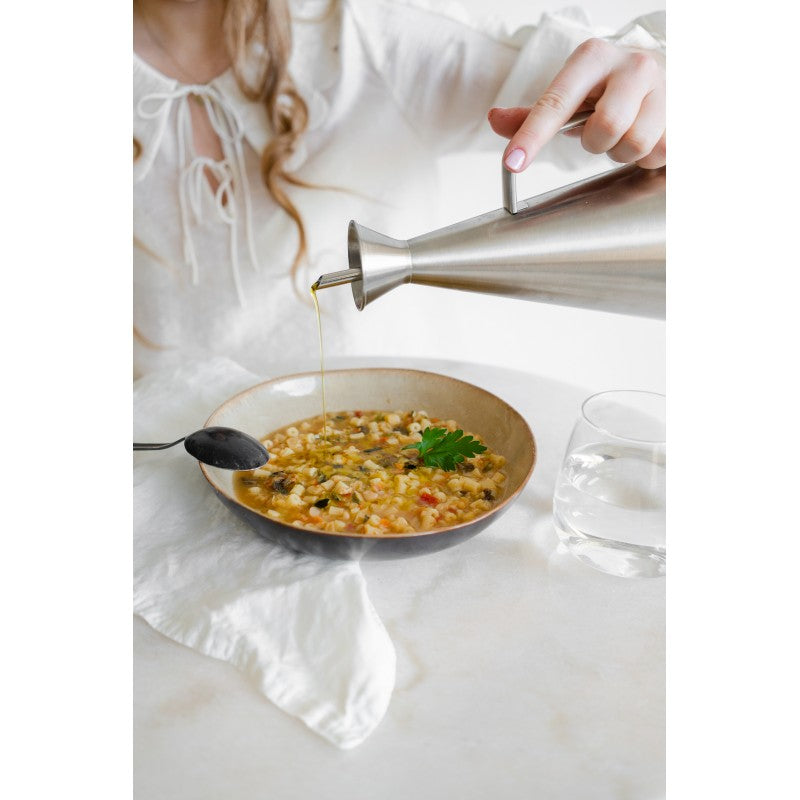 Classic vegetable minestrone with vegetables, legumes & tubettini pasta 