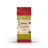 Confezione rossa e trasparente di Orzo perlato con spinaci Tiberino 1888, 200g, con orzo verde visibile.